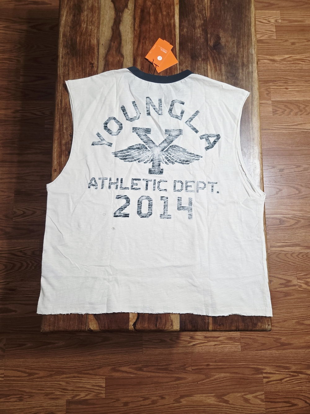 YoungLA Men's "Athletic Dept" Sleeveless Muscle Tee. Size Large.